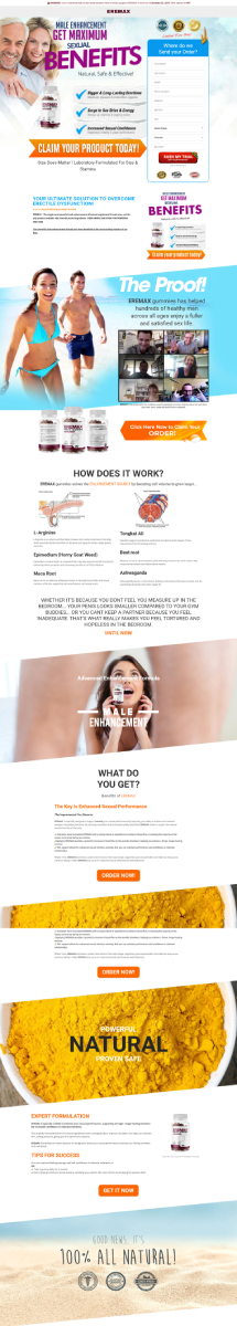 Eremax gummies combine L-Arginine, maca, horny goat weed, and more to support blood flow, stamina, and confidence. See bundles, shipping, and guarantee.